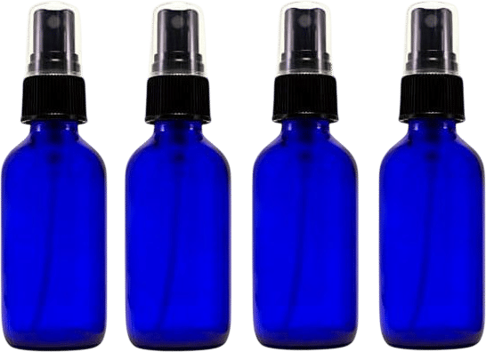 Travel spray bottle with essential oil