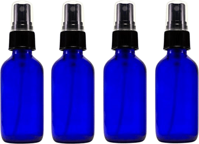 Blue Glass Spray Bottles