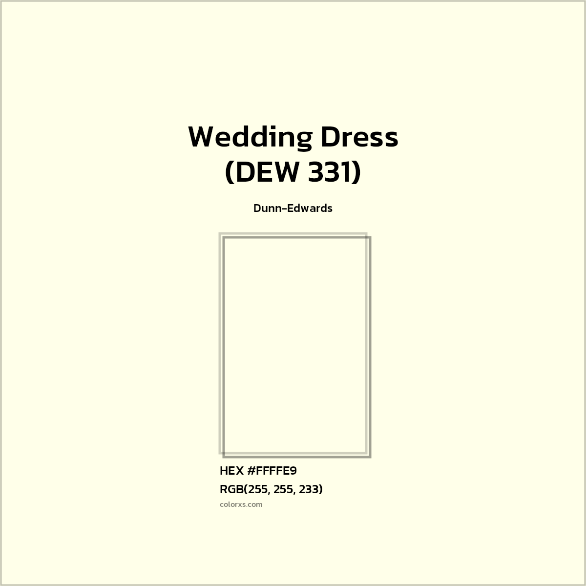 Dunn-Edwards Wedding Dress (DEW 331)