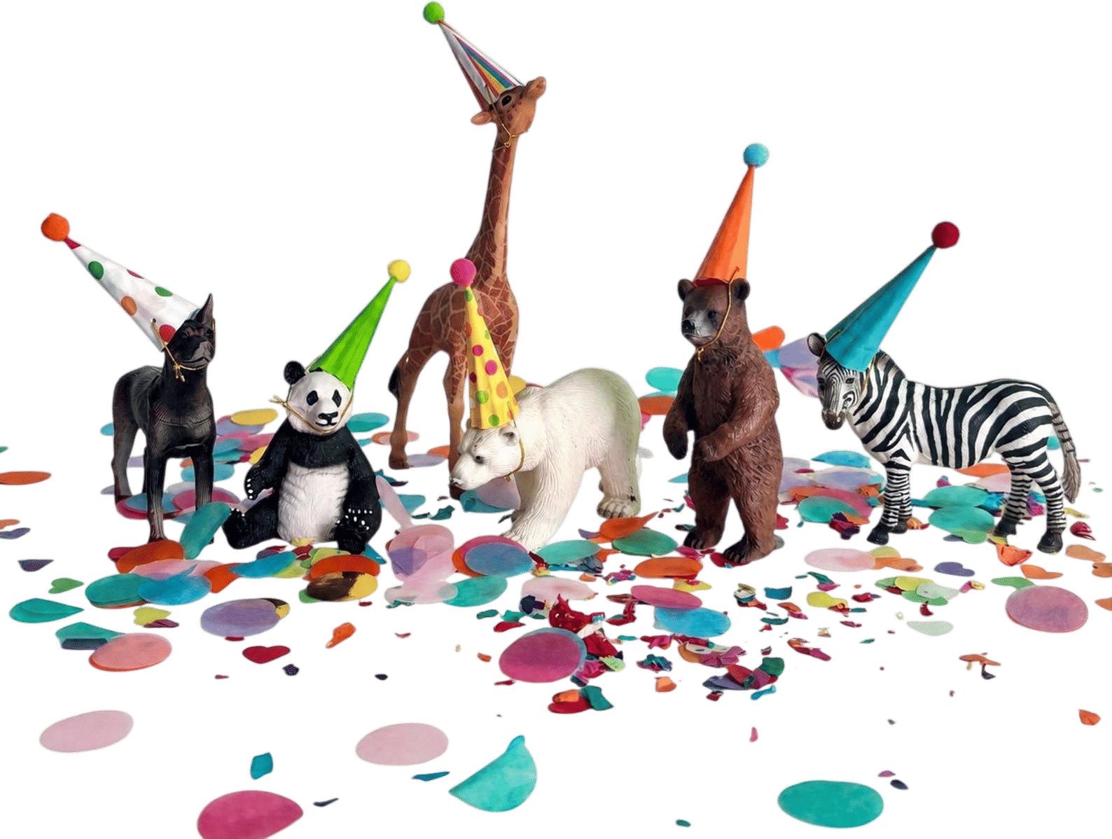 Mini Party Hats for Animal Figurines