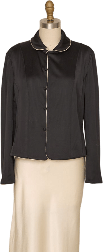 Reversible Silk Black and Silver Jacket | Khata Space