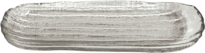Textured Spectrum Clear Glass Oblong Tray