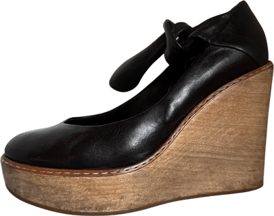 Chloé Leather Wedge Clogs