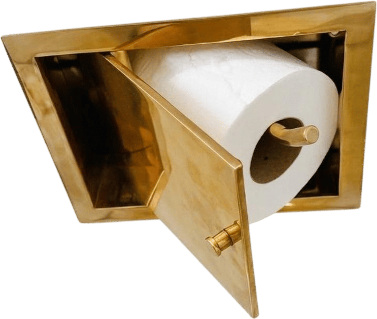 Unlacquered Brass Toilet Paper Holder