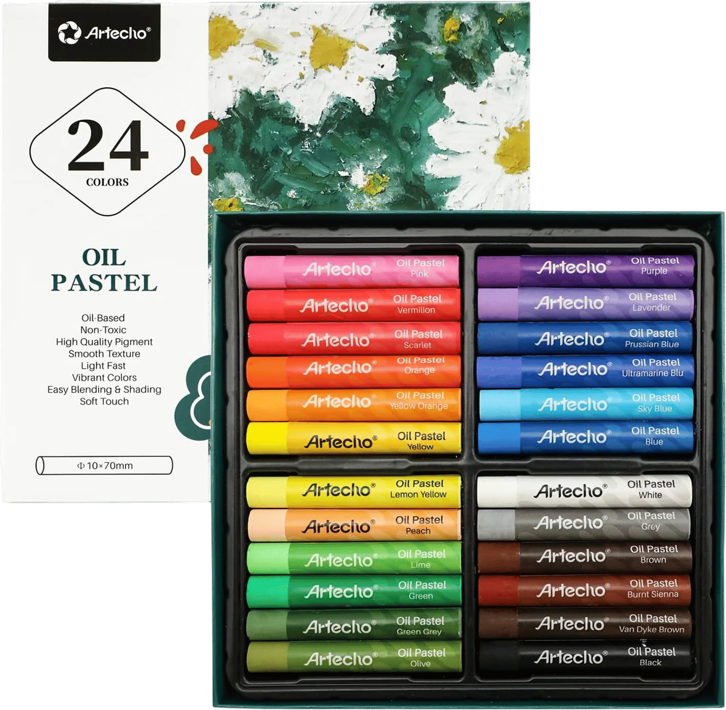 Artecho Oil Pastels Set of 24 Colors