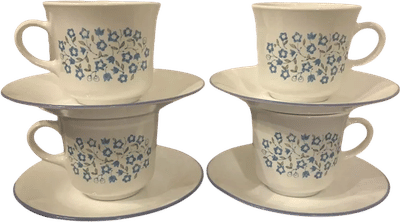 Blue Heather Cup and Saucer Set