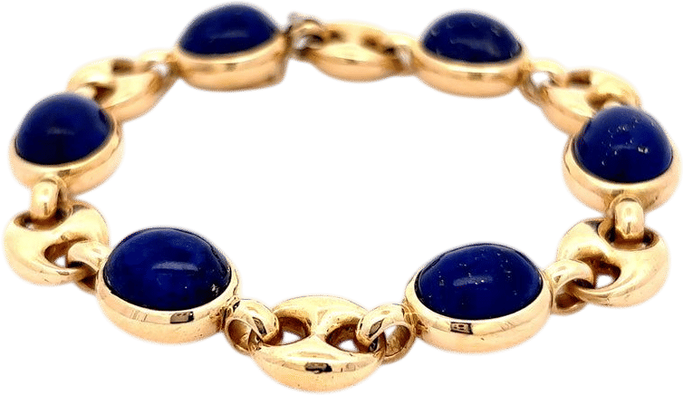 Filigree Jewelers 36.90 Lapis Lazuli Bracelet in 18k Gold