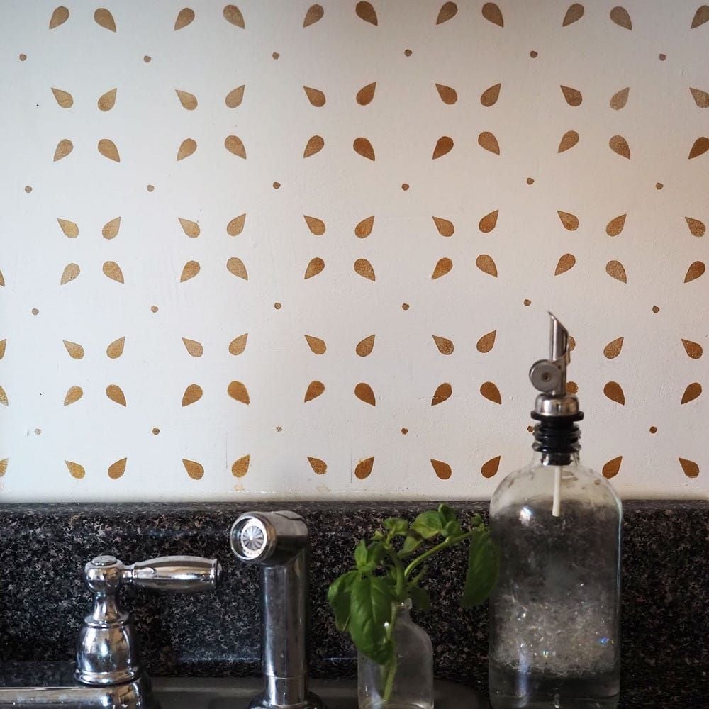 Stamping a Backsplash Tutorial