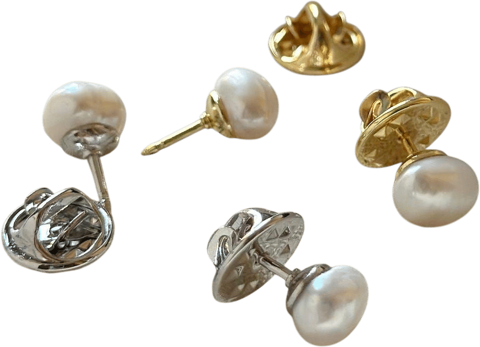 Perfect white button up: Use a pearl scarf pin