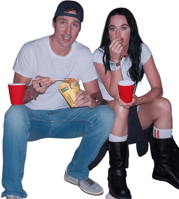 Justin Trudeau and Katy Perry at coachella (couple costume)