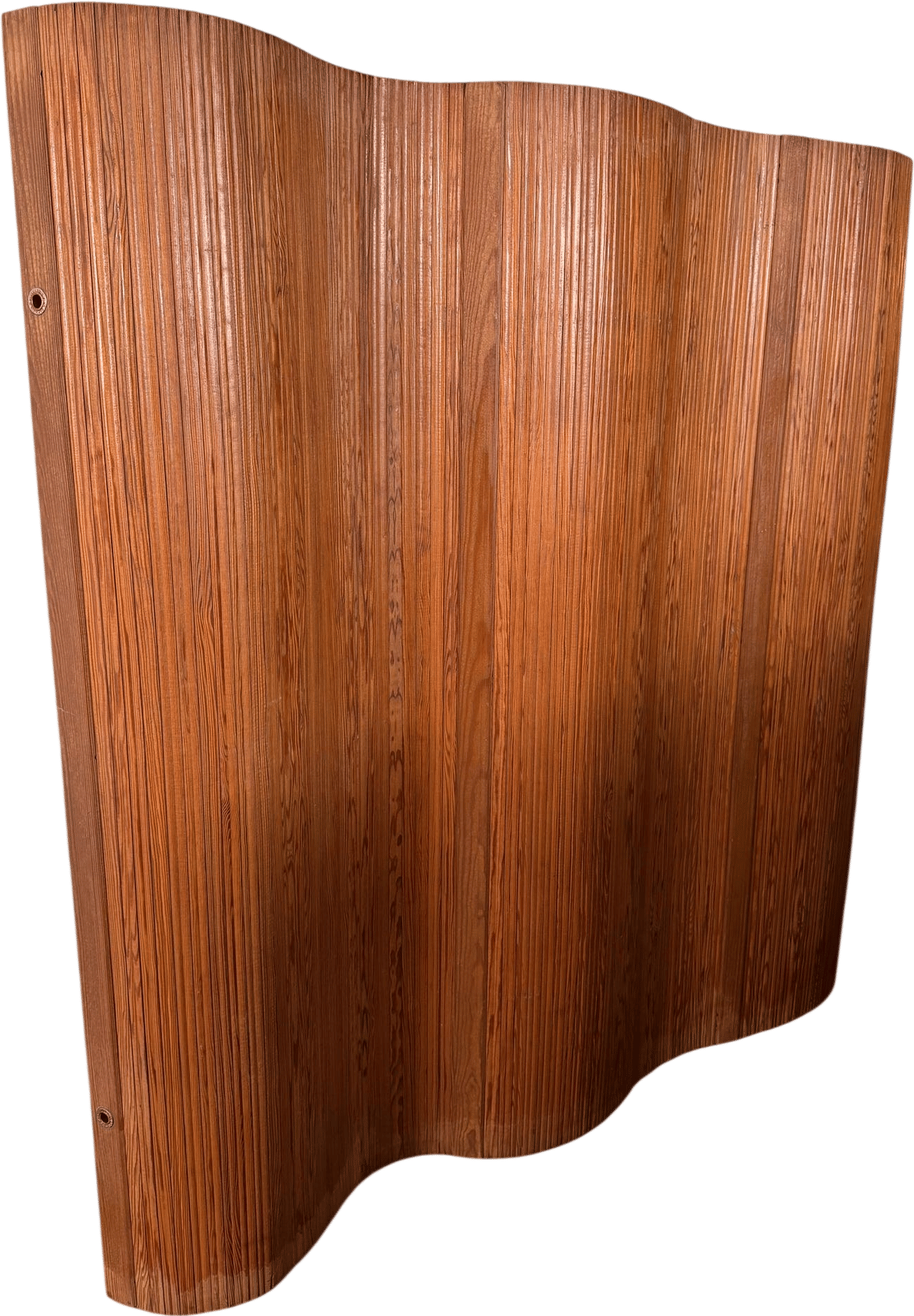 Rare French 1940s Baumann Wooden Folding Screen | Art Deco Room Divider | Pine Slat Claustra | Vintage Sculptural Interior Accent