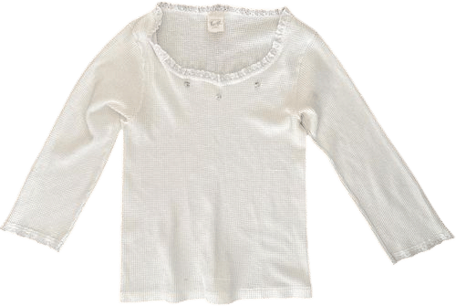 Vintage White Long-Sleeve Thermal