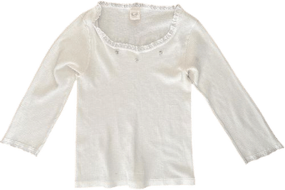 Vintage White Long-Sleeve Thermal