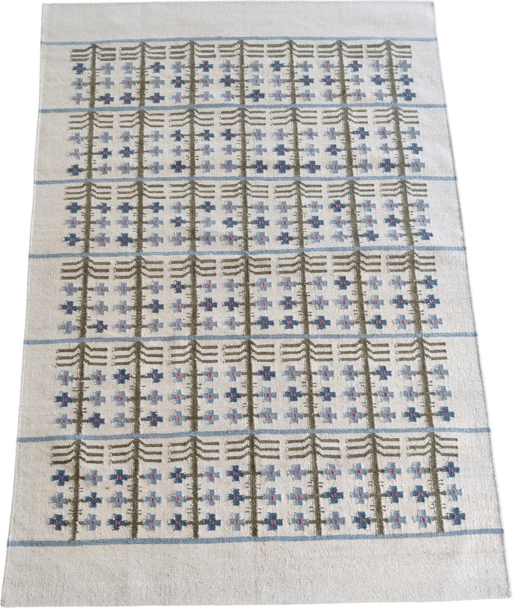 Nordic Geometric Wool Flatweave Rug