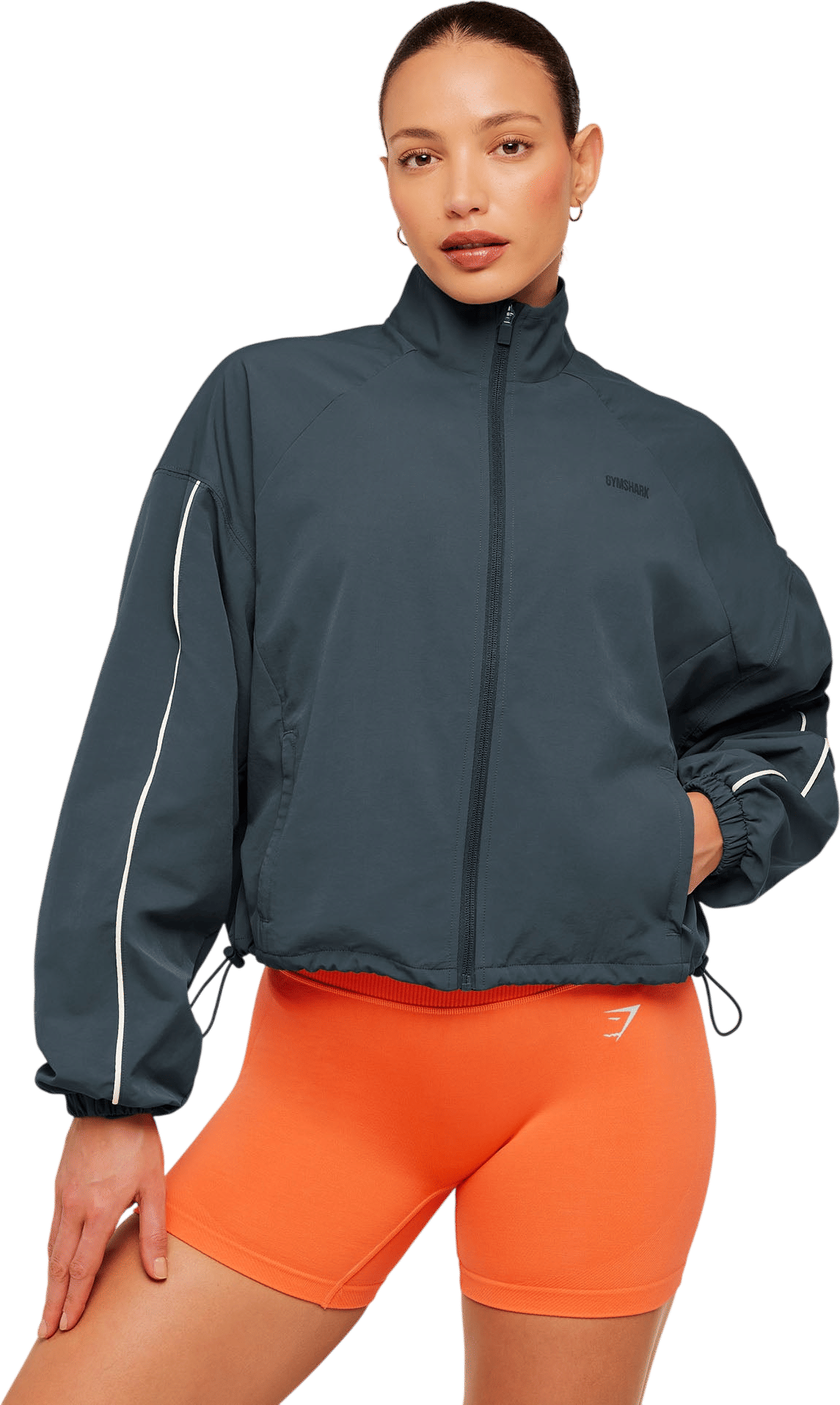 Gymshark To From Zip Through - Stealth Blue/Soft White