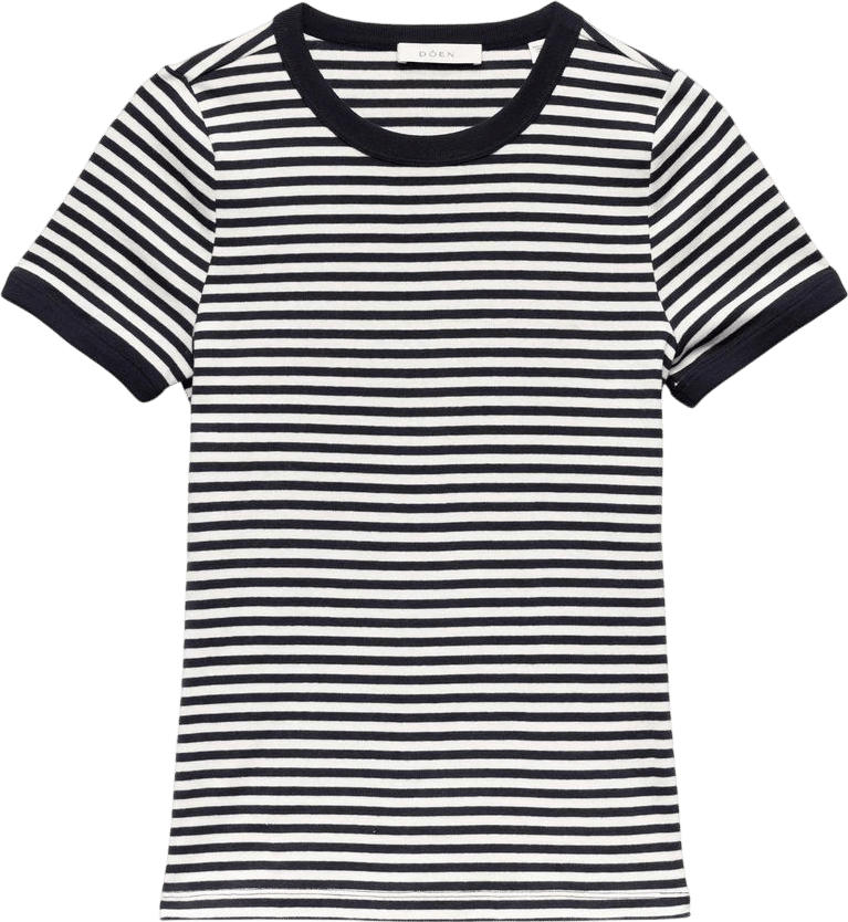 Vivi Tee - Navy Nantucket Stripe | DÔEN