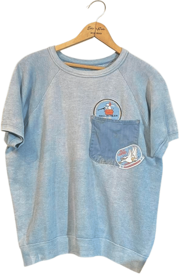 American Vintage Men's Blue and Grey Sweatshirt