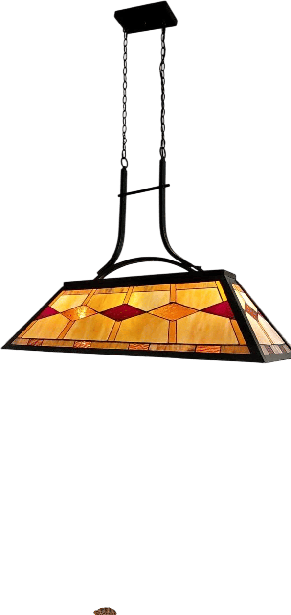 Gorgeous Tiffany Glass Pool Table Light