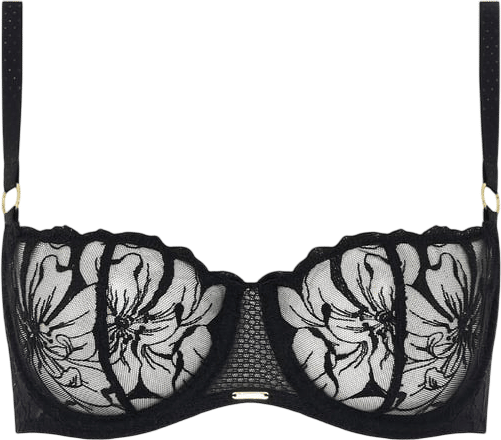 Chantelle Fleurs Demi Bra - Black