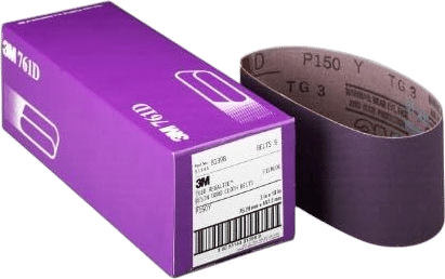 3M Regalite Resin Bond 150 Grit Cloth Sanding Belt, 3 in x 21 in, Purple, 5-Pack