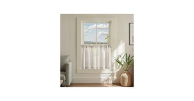 Jinchan Striped Linen Kitchen Curtains