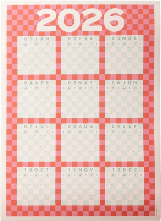 Patchwork Monthly Calendar 2026