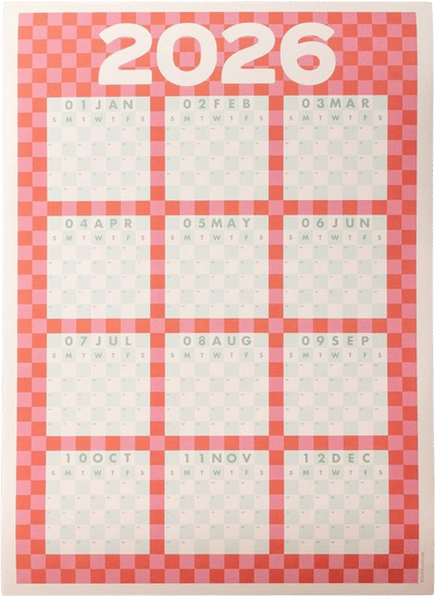 Patchwork Monthly Calendar 2026