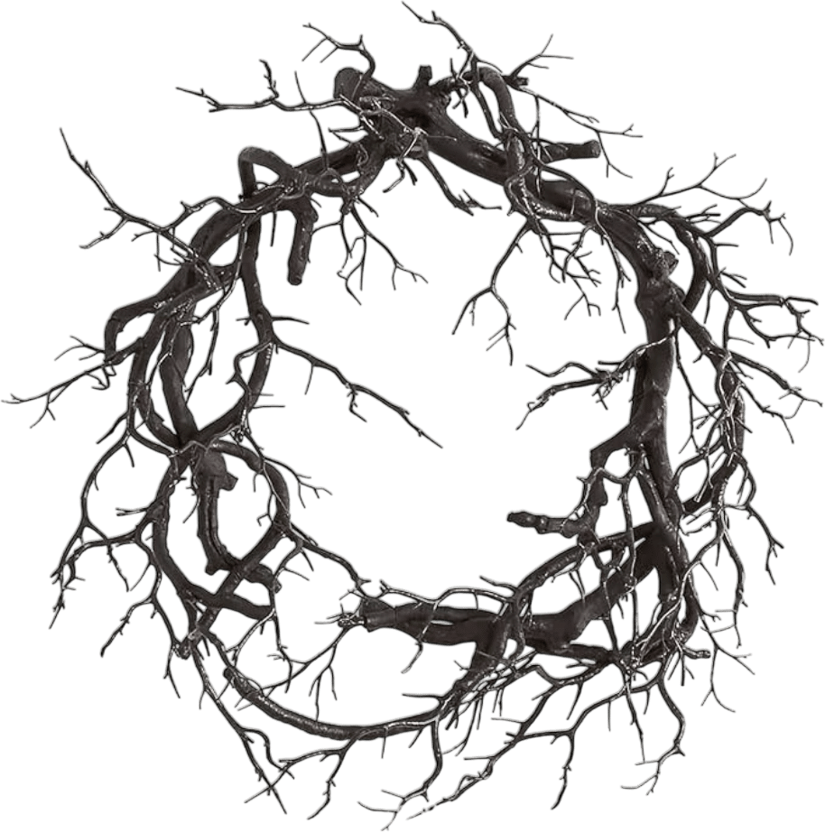 Artificial Black Branch Fall Wreath