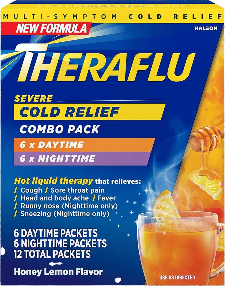 Theraflu Day and Night Severe Cold Relief Honey Lemon