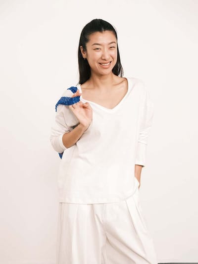 Hemp Cotton Blend Long Sleeve Top