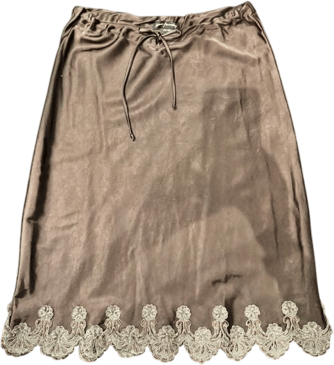 Vintage Beaded Satin Skirt