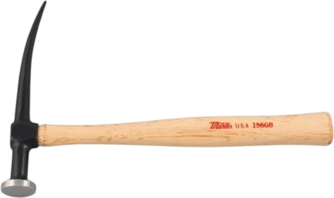 Martin 156GB Round Face Curved Pick Body Hammer with Wood Handle, 5-1/2" Overall Length