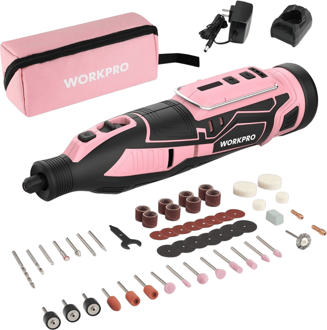 WORKPRO Pink Rotary Tool Kit