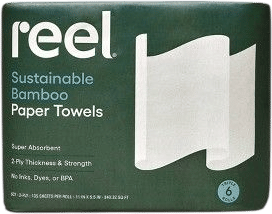 Reel Paper Bamboo Make-A-Size Paper Towels - 6 Mega Rolls
