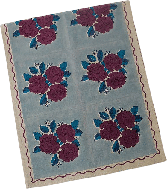 Soil to Studio Sara Block-Printed Linen Table Runner