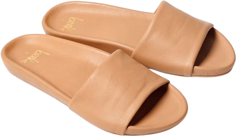 Gallito Leather Slide Sandal - Honey