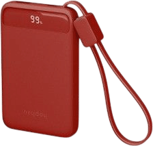 5000mAh Power Bank with USB-C Cable - heyday Red