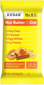 RX bar, nut butter and oat flavor