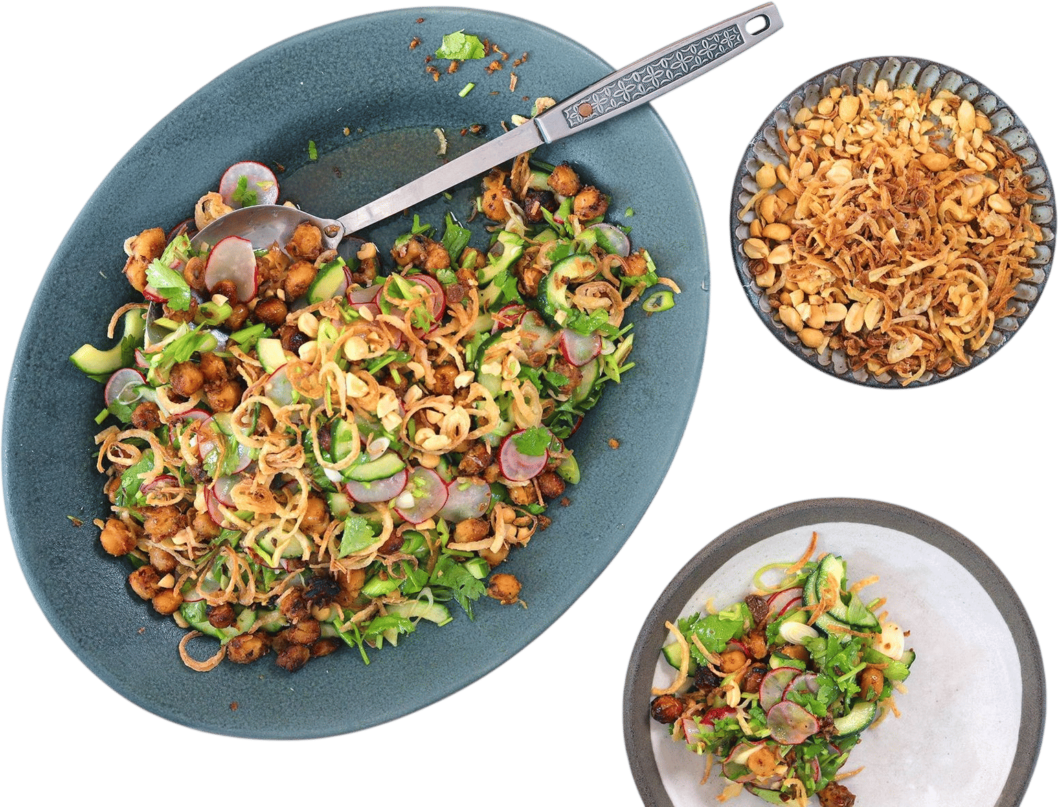 Miso and peanut butter chickpea salad (Ottolenghi)