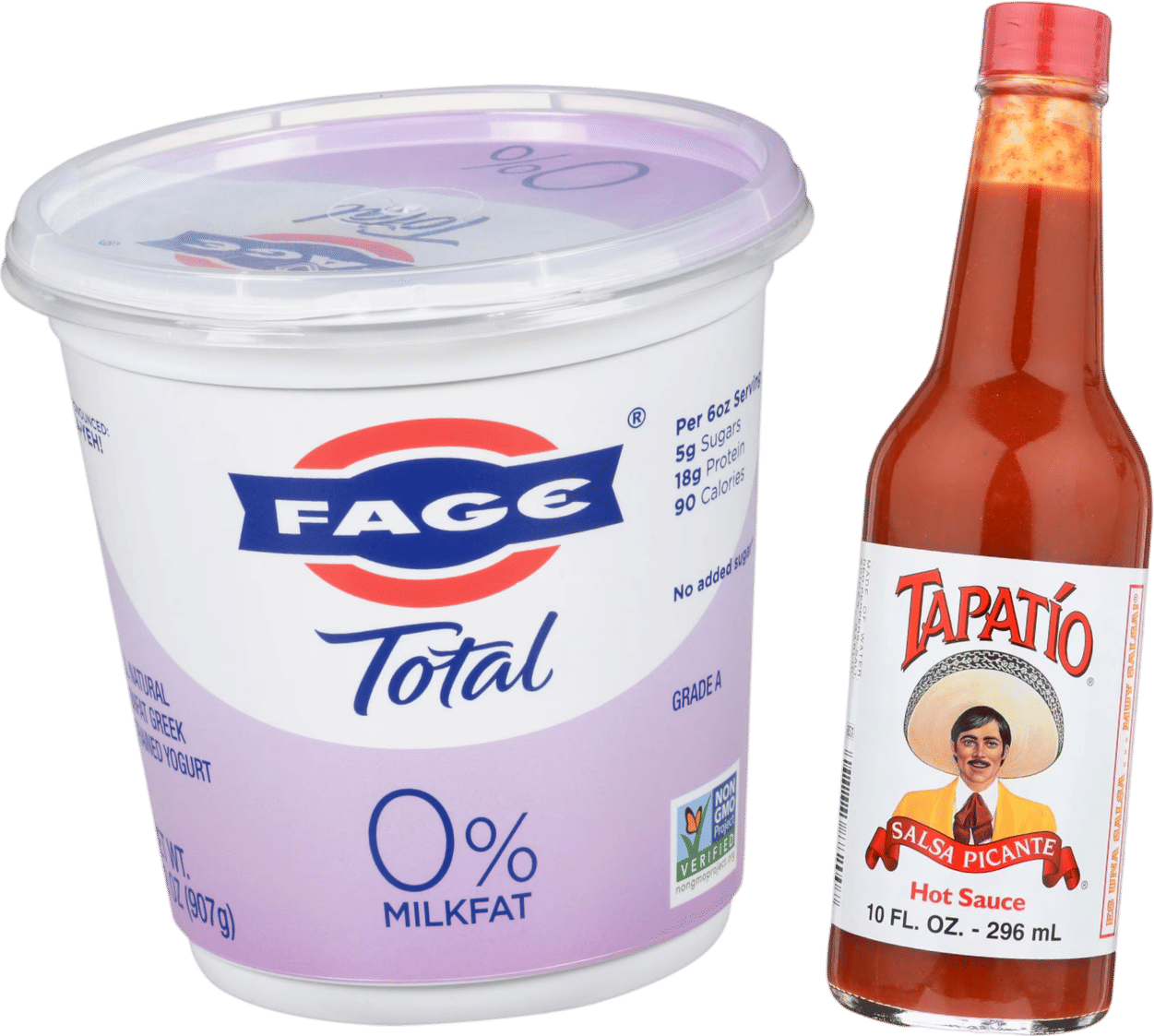 greek yogurt + hot sauce