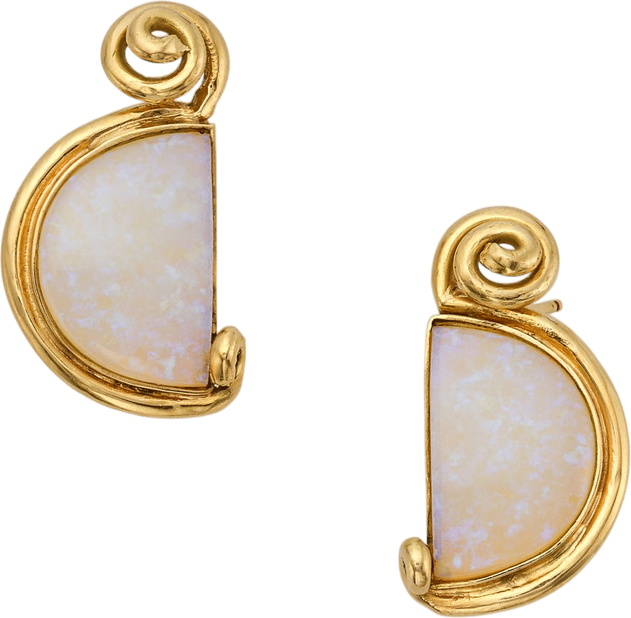 Jean Vendôme Pair of Opal Earrings