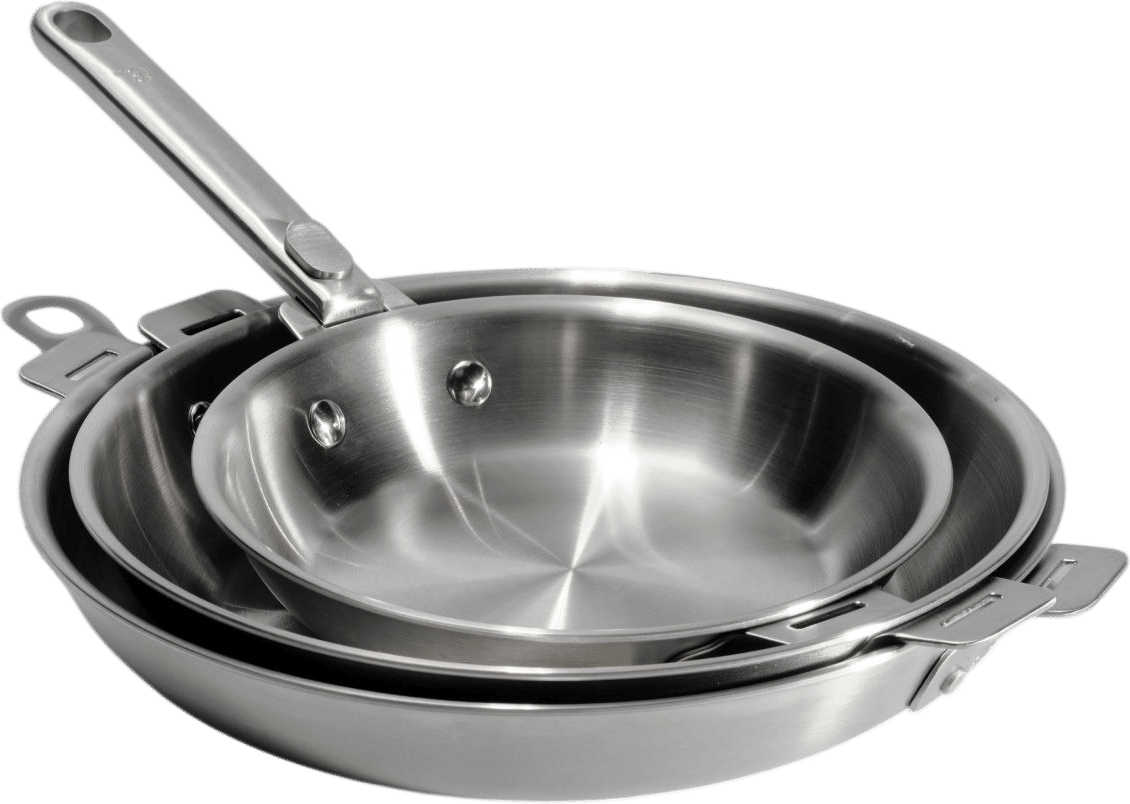 Atma Kitchenware Pack Brigade Set of 3 Pans and 1 Removable Handle