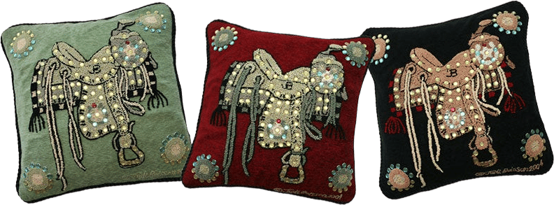 Saddle Hand-Hooked Pillow