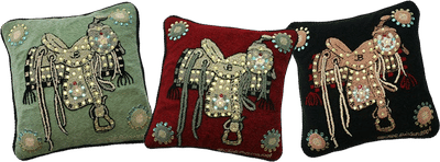 Saddle Hand-Hooked Pillow