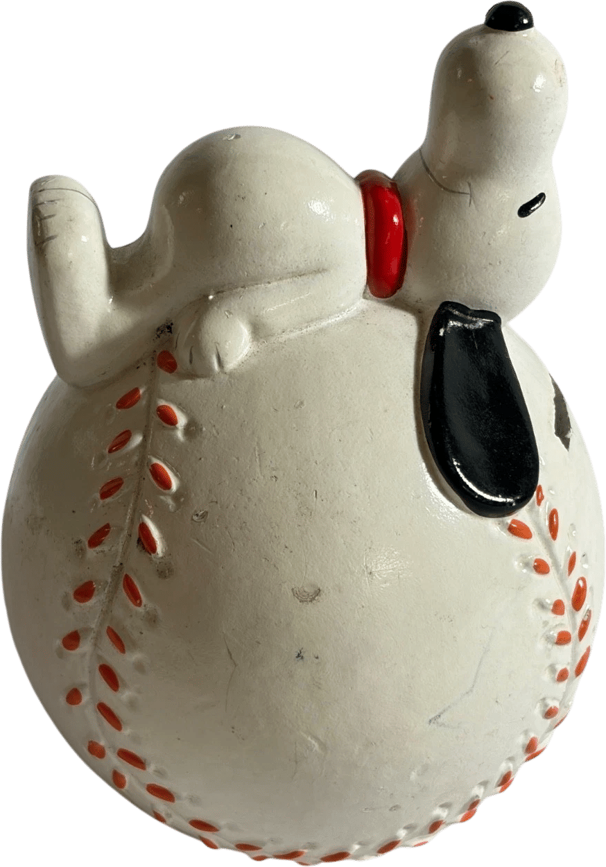 Vintage Snoopy Baseball Coin Bank (1966)