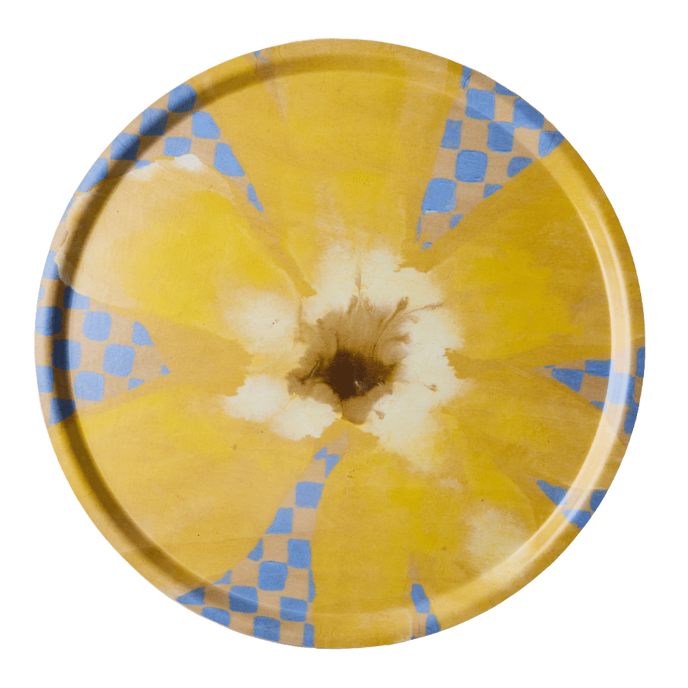 Flower with Checks 03 Art Tray