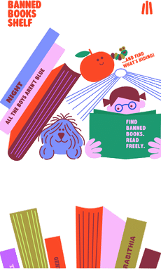 Banned Books Shelf
