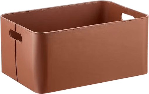 Faux Leather Bin