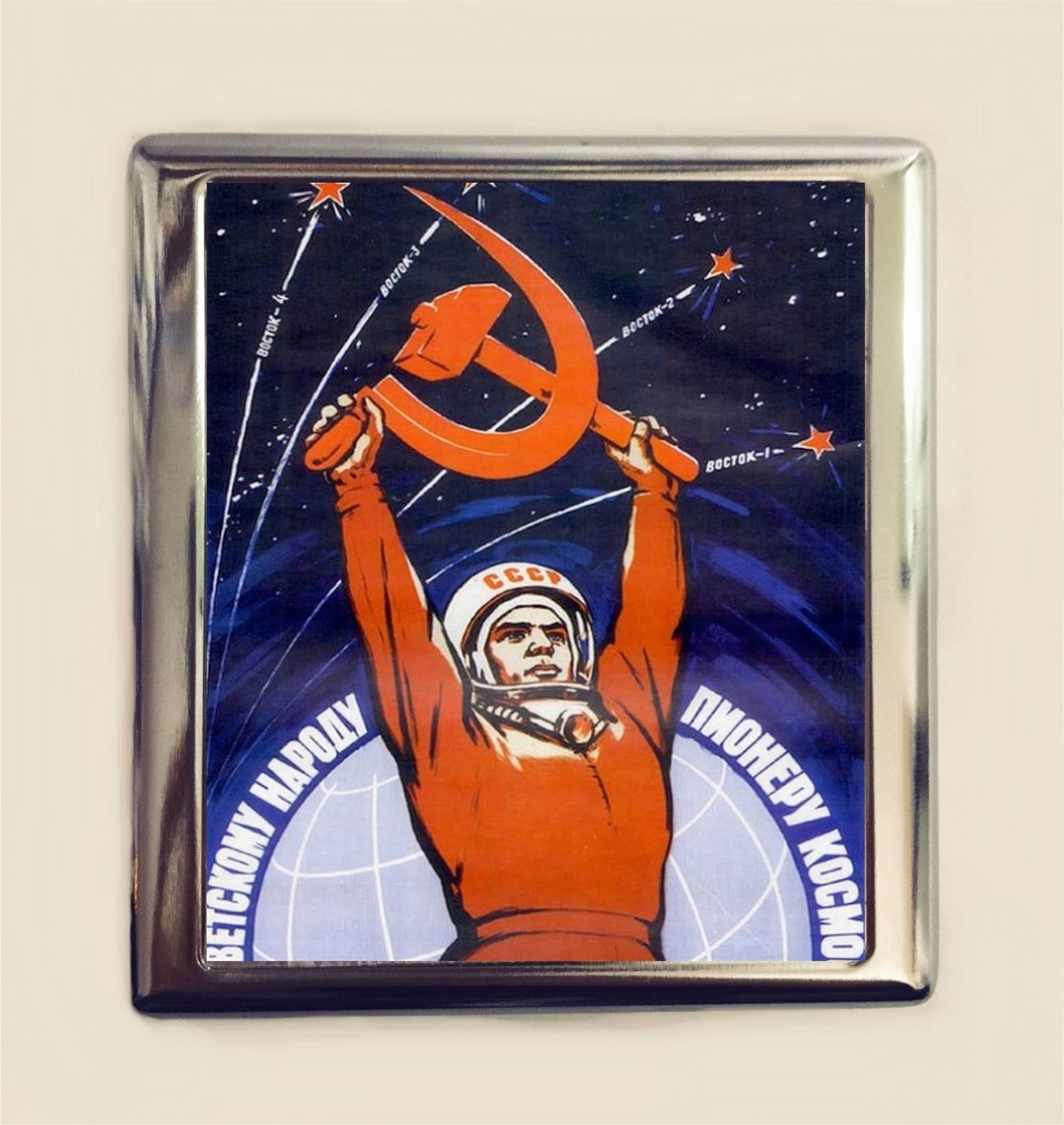 fringepop | vintage USSR space poster cigarette/business card case