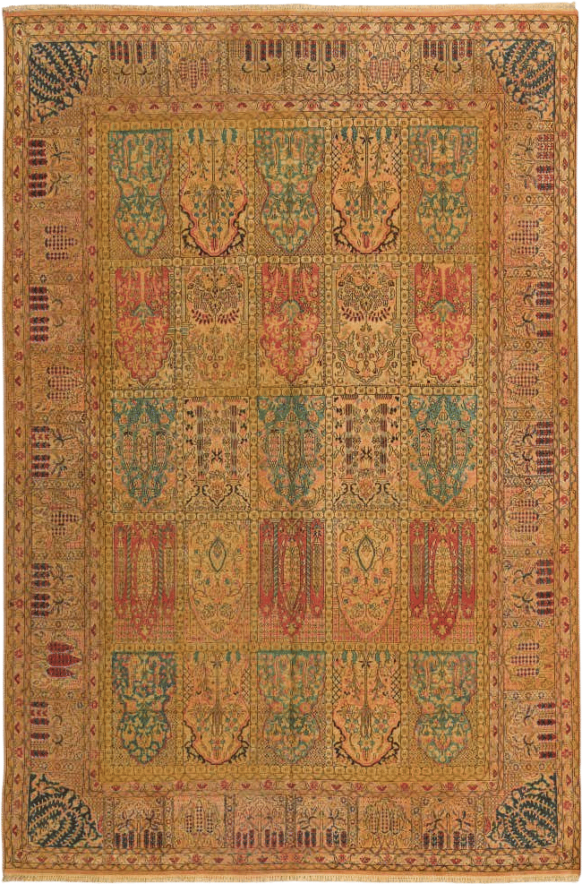 6' x 9' Hand Knotted Kashmir Oriental Rug
